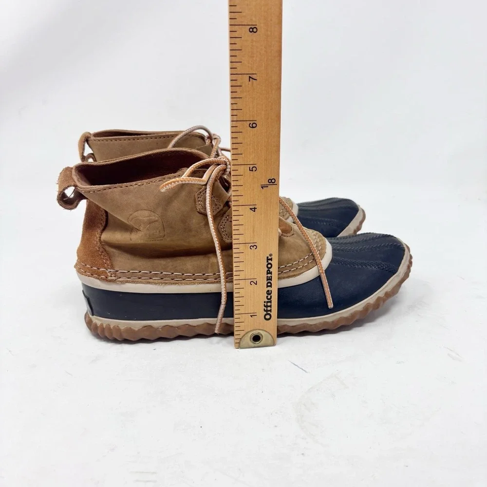 Sorel Out N‎ About Plus Duck Boots Womens 5 Elk Brown Black Waterproof